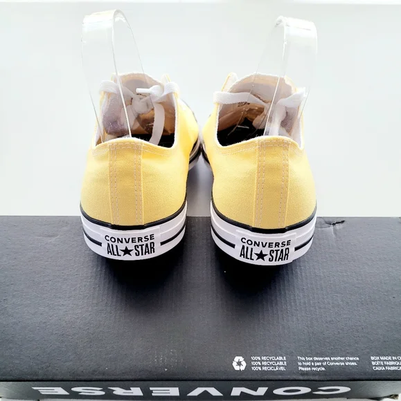 Converse CTAS OX Butter Yellow/White Men's 12/Women's 14 - Picture 4 of 6